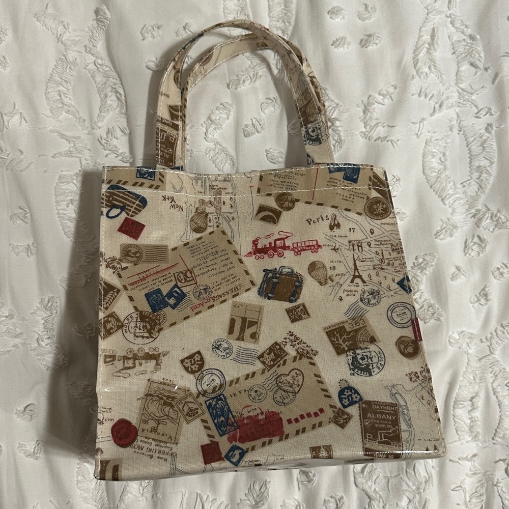 Laminated stamp canvas bag